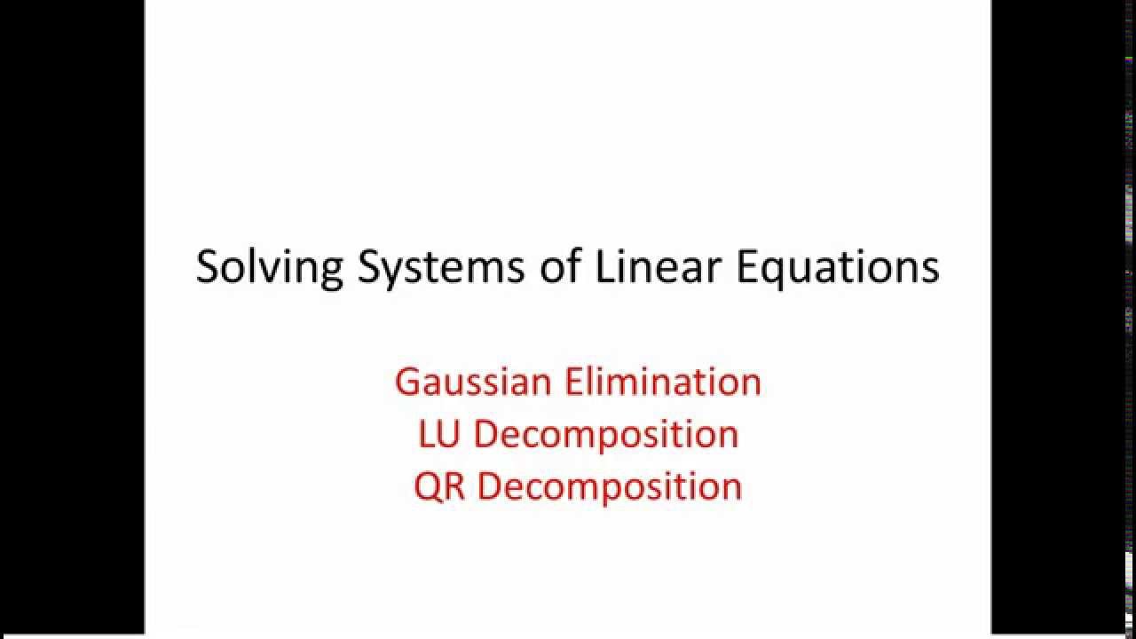 Linear Algebra LU Decomposition 4 - YouTube