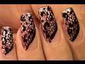 NAIL ART DESIGN TUTORIAL BLACK LACE NAILS