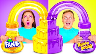 تحدي تزيين الكيك | تناول الحلويات فقط لـ 24 ساعة BaRaDa Gold Challenge