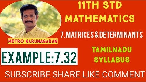 11th Std Maths Example 7.32 If the area of triangle with vertices (-3,0),(3,0) and (0,k) is 9 square