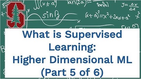 What is Supervised Learning: Higher Dimensional ML (Tutorial Part 5) - Taught by Stanford ML PhD