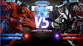 Red Hulk and Spider-man vs Grey Hulk and Spider-man - MARVEL VS. CAPCOM: INFINITE