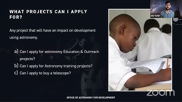IAU OAD Call for Proposals 2021: Astronomy for Development