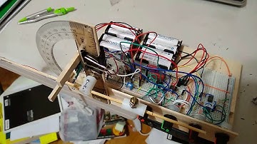 A working single propeller drone model controlled by an analog PID control circuit.