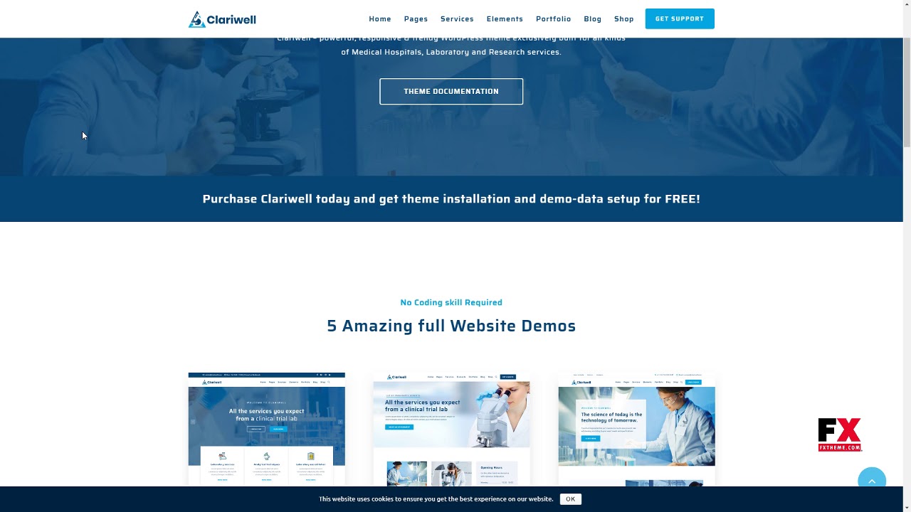 Clariwell “ Medical Laboratory and Research WordPress Theme Cod YouTube