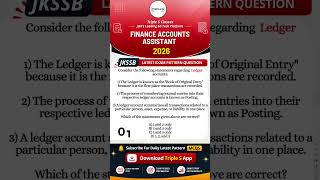 Famous 90% Students Get This Wrong!Ledger Accounts MCQ | JKSSB FAA 2026 💯 Latest Exam Pattern Question #faa Profile