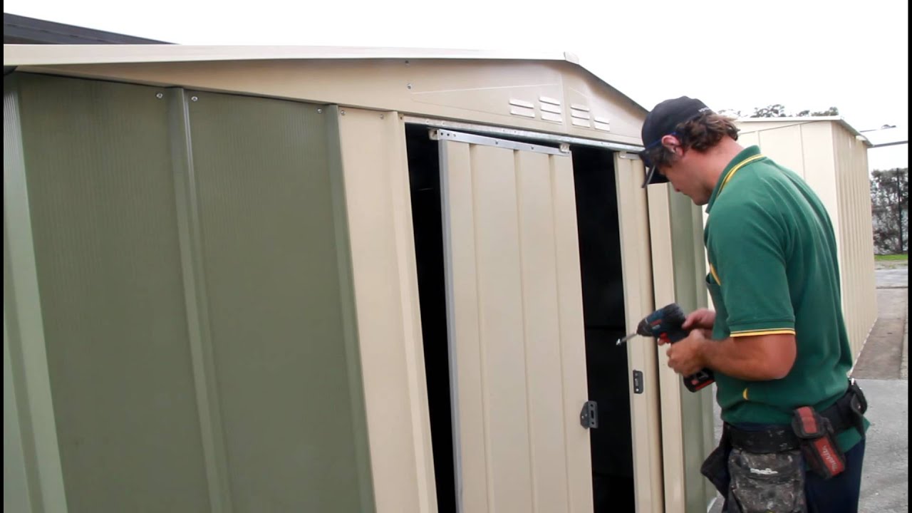 metal garden shed door glides fasci garden