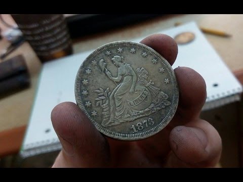 Rare 1873 US Silver Trade Dollar With GLOBE Found In Afghanistan!