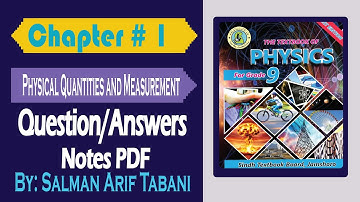 IX Physics Unit 1 Physical Quantities and Measurement class 9 nine Notes pdf Question Answers