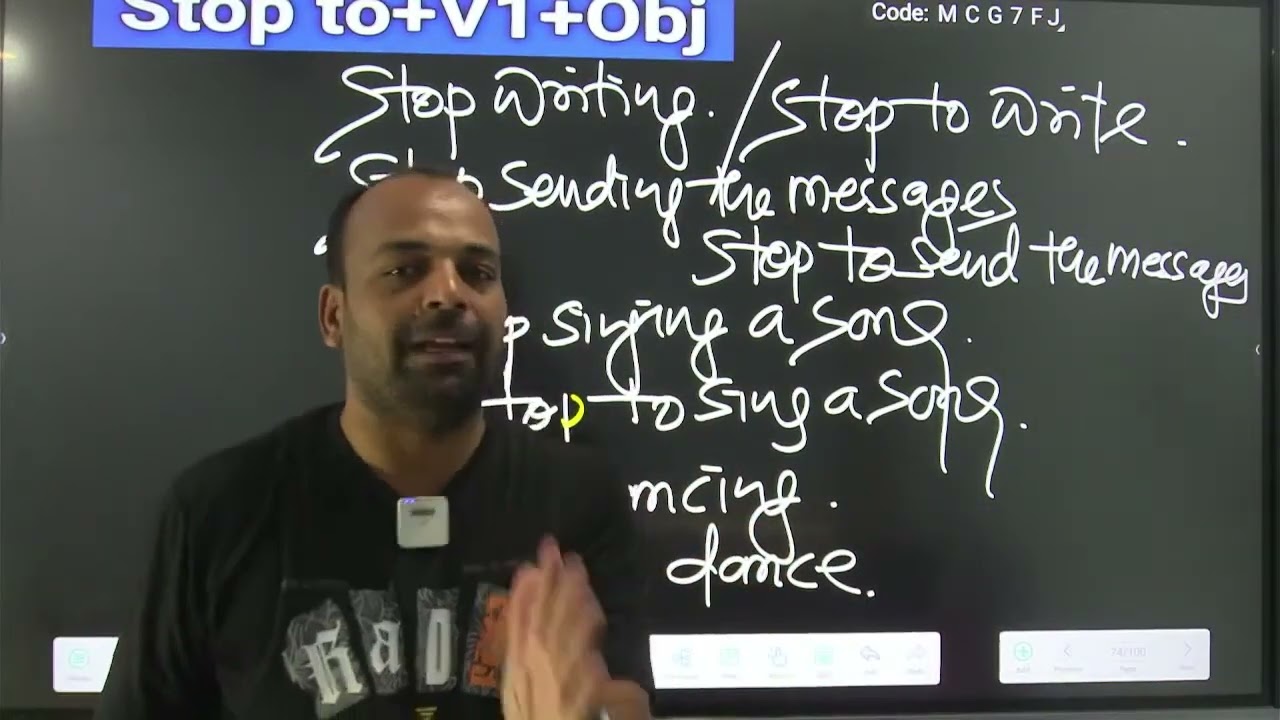 Stop V1 ing Obj - गाना बंद करो , अब बहाने बनाना बंद करो | Advanced Imperative Pro Level 