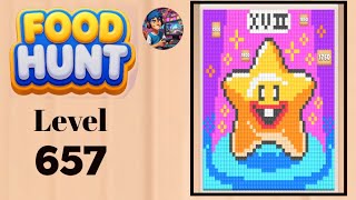 Food hunt pixel puzzle level 657 solution and walkthrough for gameplay 