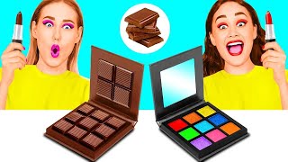 Desafío De Comida Real vs. De Comida Chocolate por KaZaZa Challenge