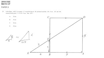 DSE maths core 2018 paper2 #20 geometry similar triangles