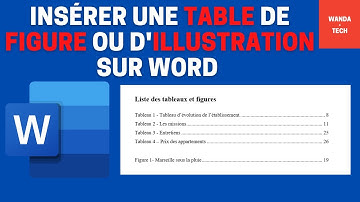 Comment insérer une table de figure ou d