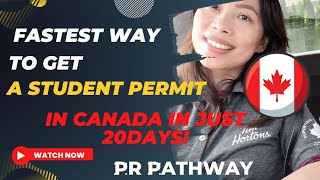 VLOG#105 FASTEST WAY TO GET A STUDY PERMIT IN CANADA|PR Pathway|International Student