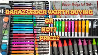 Unboxing super mega art168 pieces coloring for Beginners|My Daraz Order |worth buying or Not? Price?