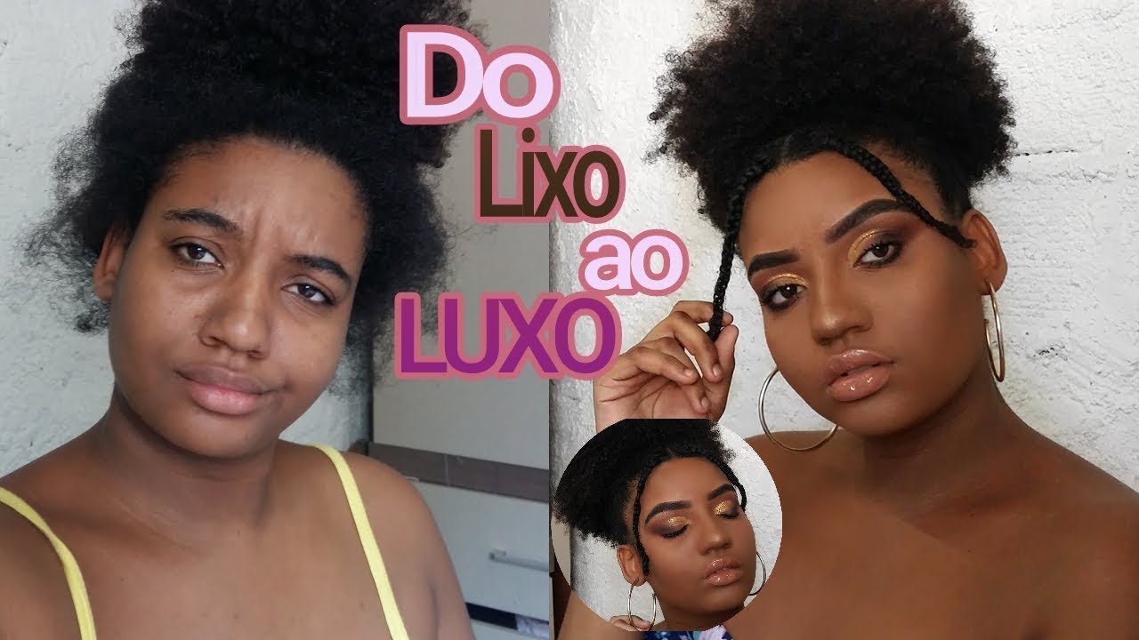 TRANSFORME-SE COMIGO CABELO E MAQUIAGEM ( PELE NEGRA) | Rafaela Costa