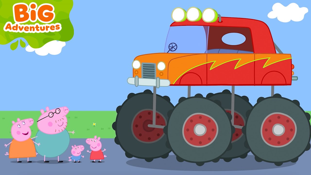 Peppa Pig's New Family Car 🚗 | Muddy Monster Truck Race | Tales | 30 ...