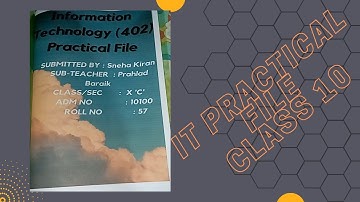 IT(402) PRACTICAL FILE| Class 10| Pdf link in Description