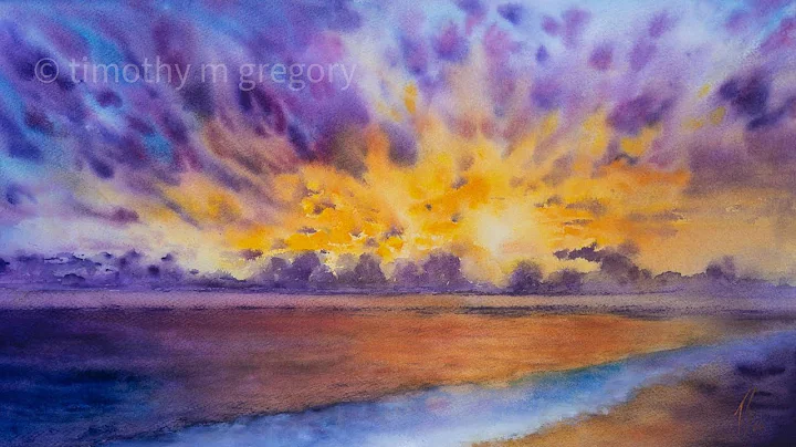 Watercolor Tutorial | How to paint a sunrise | Tim...
