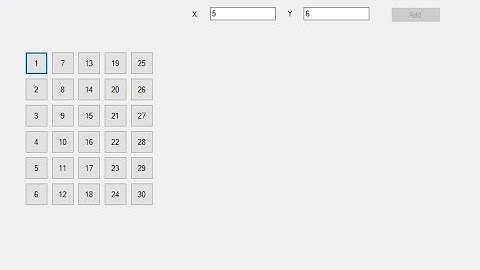 C# Add Dynamic Buttons to Form by Row and Column