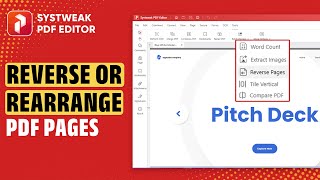 How to Reverse or Rearrange Pages in a PDF | Systweak PDF Editor #Tutorial_38 #RearrangePDF