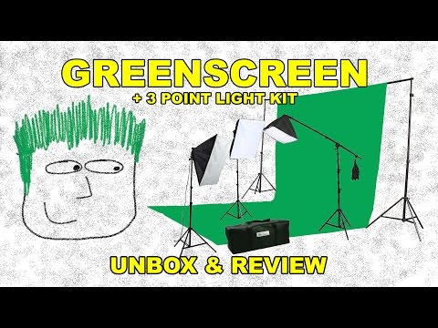 Green Screen AND 3 Point Lighting Kit from Amazon.com Unbox & Review