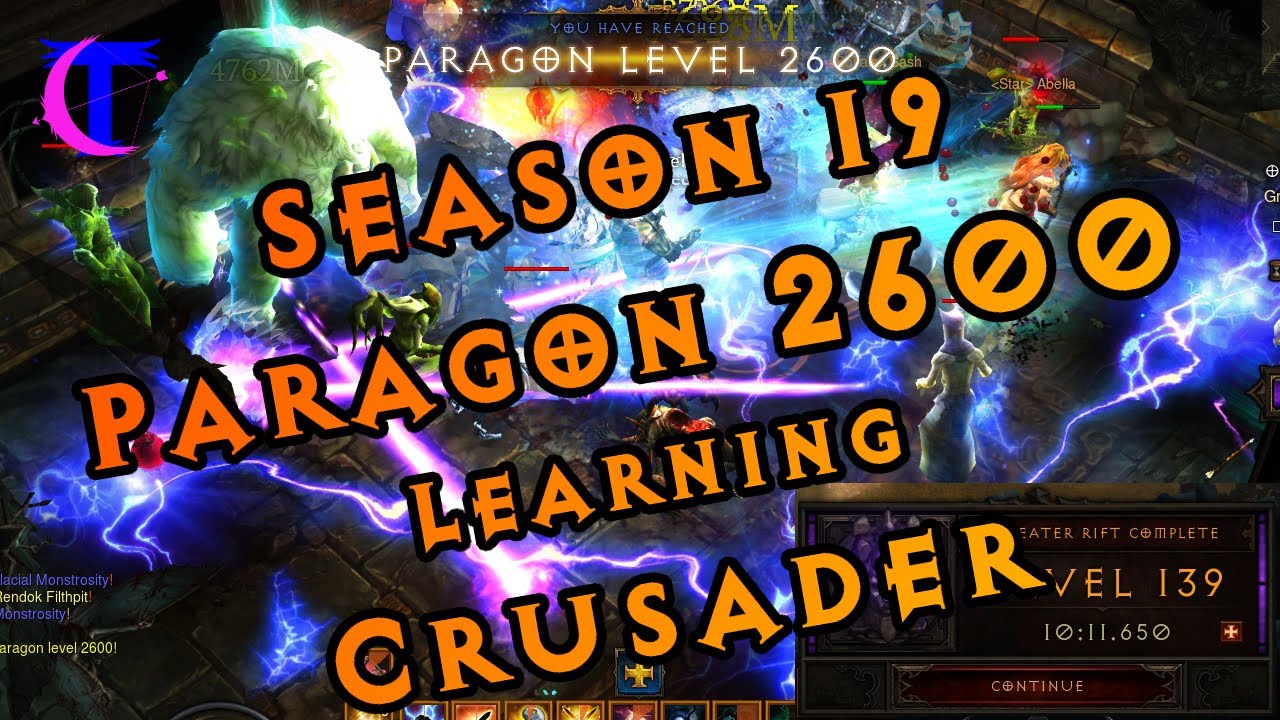 Diablo III Season 19 - TrepChains Paragon 2600 - 4man GR 139 - Learning to play Crusader RGK
