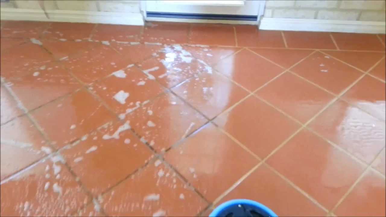 Terracotta Tiles Cleaning And Sealing In Perth Wa Youtube