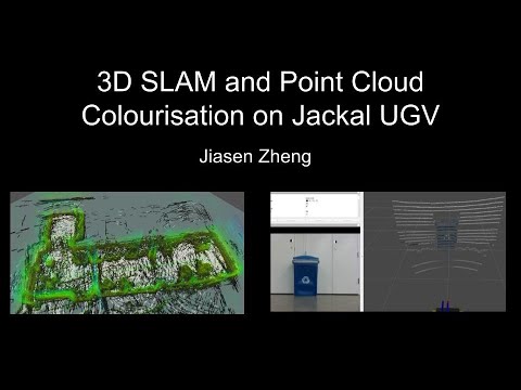 3D SLAM and point cloud colourisation on Jackal UGV - YouTube