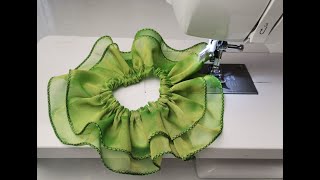 How to make Ruffled Scrunchie? DIY | Sewing