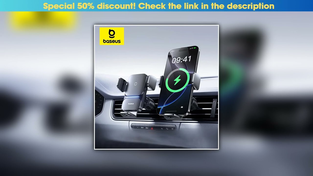 Unboxing Baseus Car Phone Holder Infrared 15W QI Wireless Phone Charger for iPhone Xiaomi Samsung C