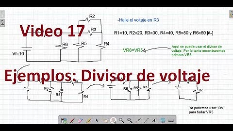 Análisis de circuitos: Ejemplos del Divisor de voltaje. Vídeo 17