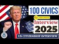 2025 RANDOM & SLOW 100 civics questions and answers - U.S. citizenship interview I N400 Interview