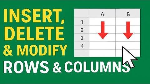 Microsoft Excel Tutorial: Insert, Delete & Modify Rows and Columns Easily #excel #microsoft