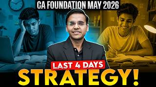 🚨CA Foundation Accounts Last 4 Days Strategy🔥CA Foundation May 2026 | CA Nitin Goel