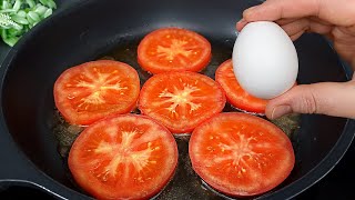 So ein leckeres Frühstück hatte ich noch nie! Kreative Rezept Eier und Tomaten! Einfach und günstig!