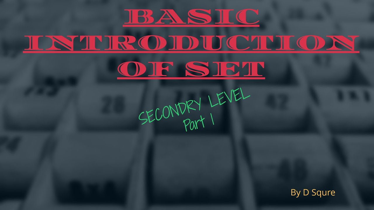 Basic introduction of set mathematics. part 1