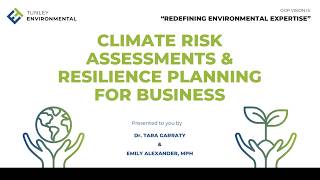 Climate Risk and Resilience Planning for Business CPD Webinar