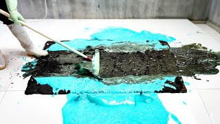 Cleaning Muddiest Shag Rug I Ever Seen Satisfying ASMR Carpet cleaning To Flawless