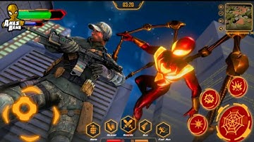 Iron Super Hero Spider Games : Flying Spider city Rope Hero Spider Games - Andriodgameplay