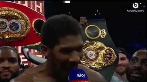 Man the first time was so nice, I had to do it twice - Anthony Joshua