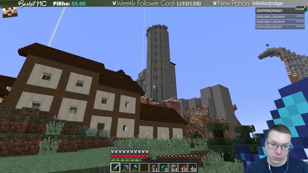 Basket Castle Battlements - BasketMC Patron Server - Ep102