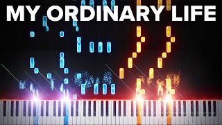 My Ordinary Life - The Living Tombstone | Piano Tutorial (Sheets MIDI)