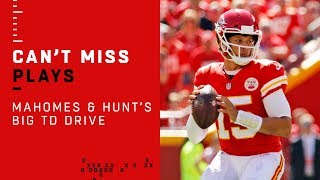 Mahomes & Hunt Come up BIG on KC TD Drive!