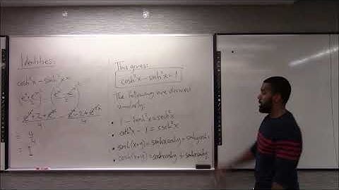 Math 1207-R03 Lecture 13 - Crash course in Hyperbolic Trig Functions and Intro to Work