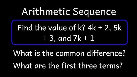 Finding the value of k in Arithmetic Sequence (Tagalog/Filipino)