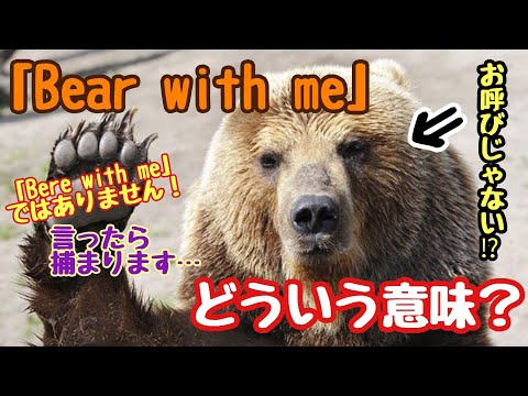 【言い回し】熊と一緒？？「bear with me」ってどういう意味？
