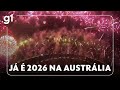 Já é 2026 Na Austrália País Comemorou O Ano Novo Com Uma Grande Queima De Fogos Na Baía De Sidney