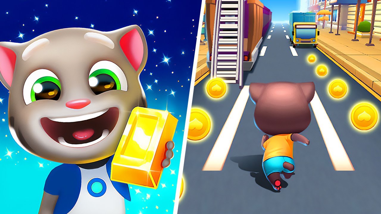Talking Tom Gold Run VS Cat Runner Decorate Home - Tom Gold Run New Update, Talking Tom Cat Game